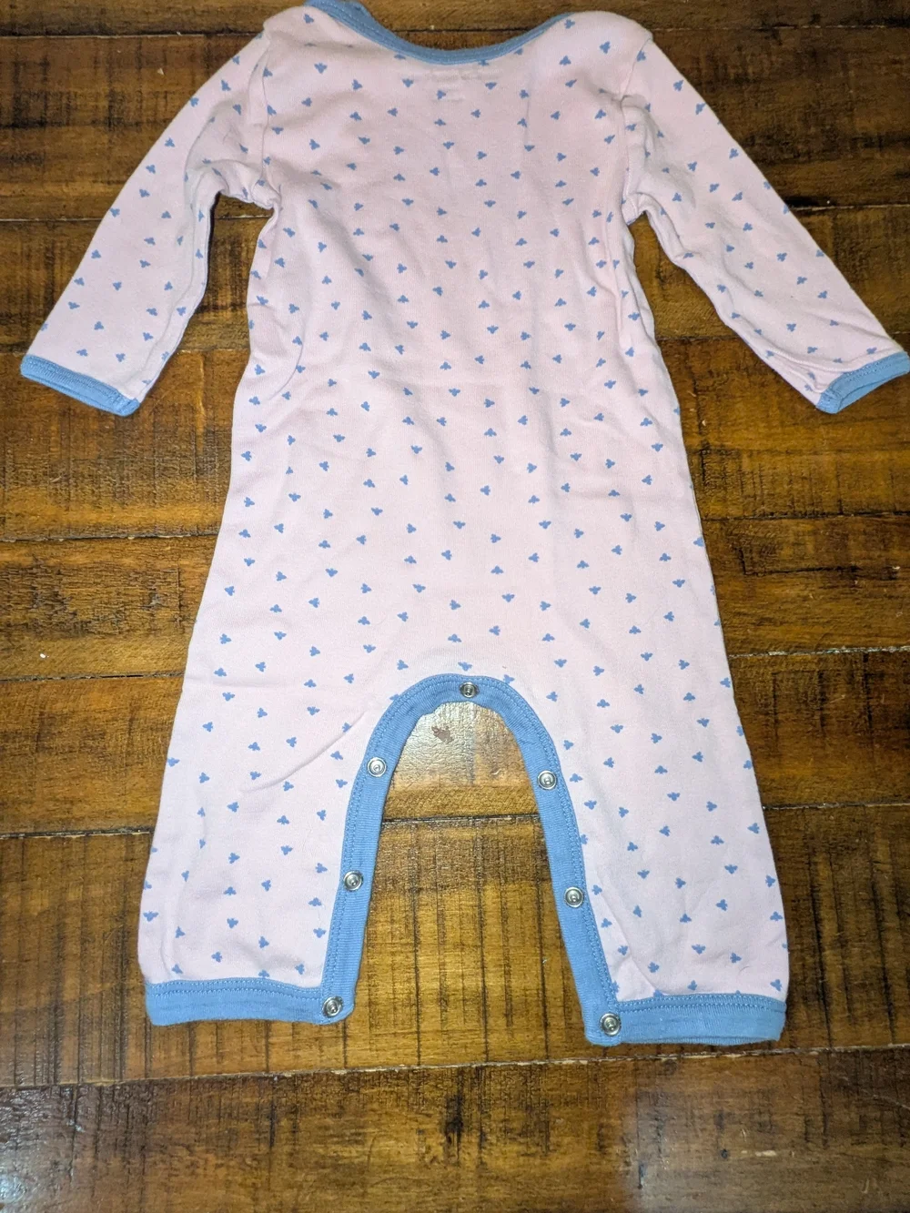 Burt's Bees Baby Blue & Gray Cotton Footie Two-Pack